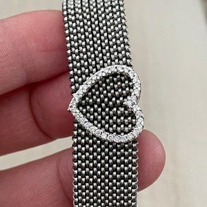 Tiffany & Co. Mesh Bracelet with Heart Diamonds